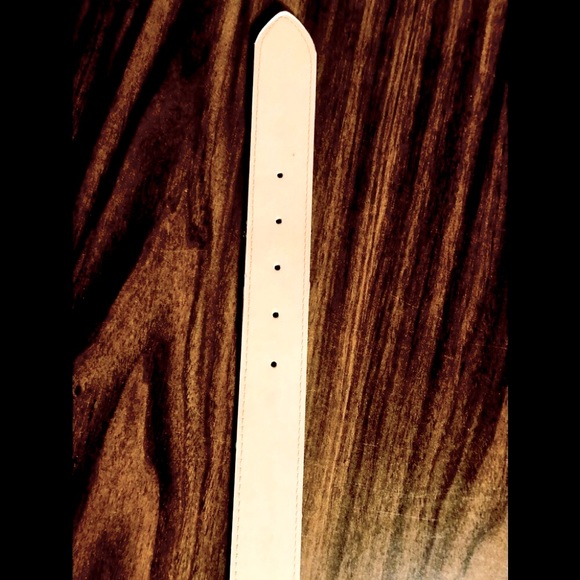 Leather chrome buckle Boston Proper 1.5”w belt - Picture 6 of 7